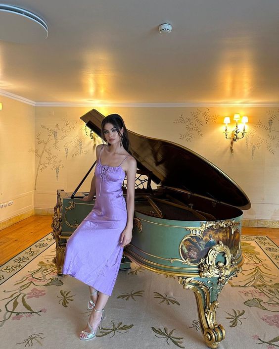 Lilac Simple Party Dress, Evening Dress
