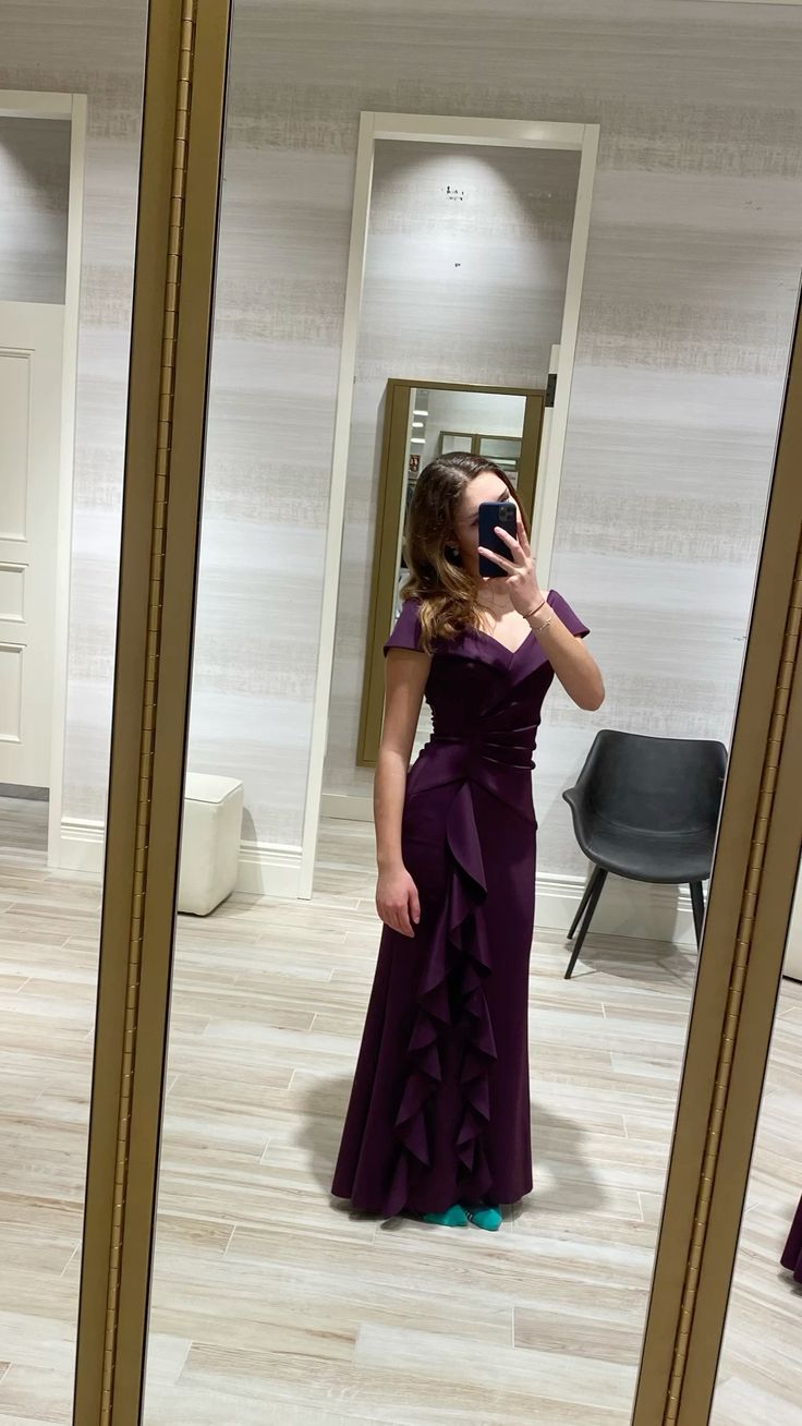 Off The Shoulder Long Evening Prom Dresses, Custom Made Prom Dress