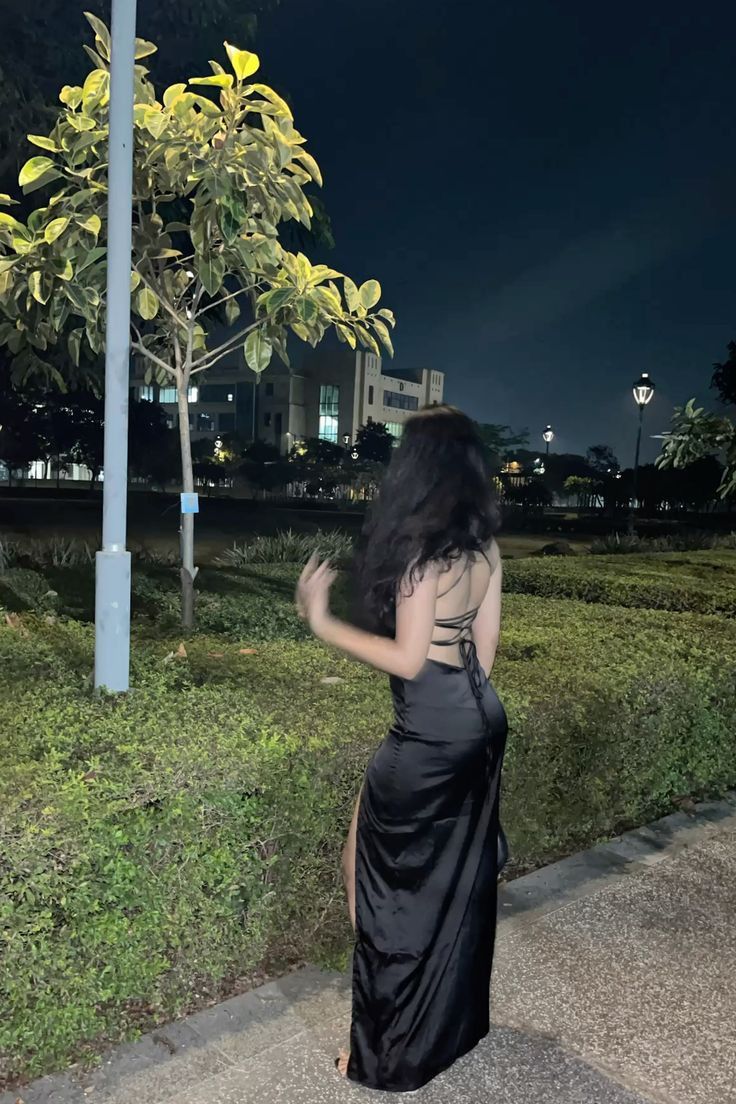 Black Simple Prom Party Dress Long Evening Dress