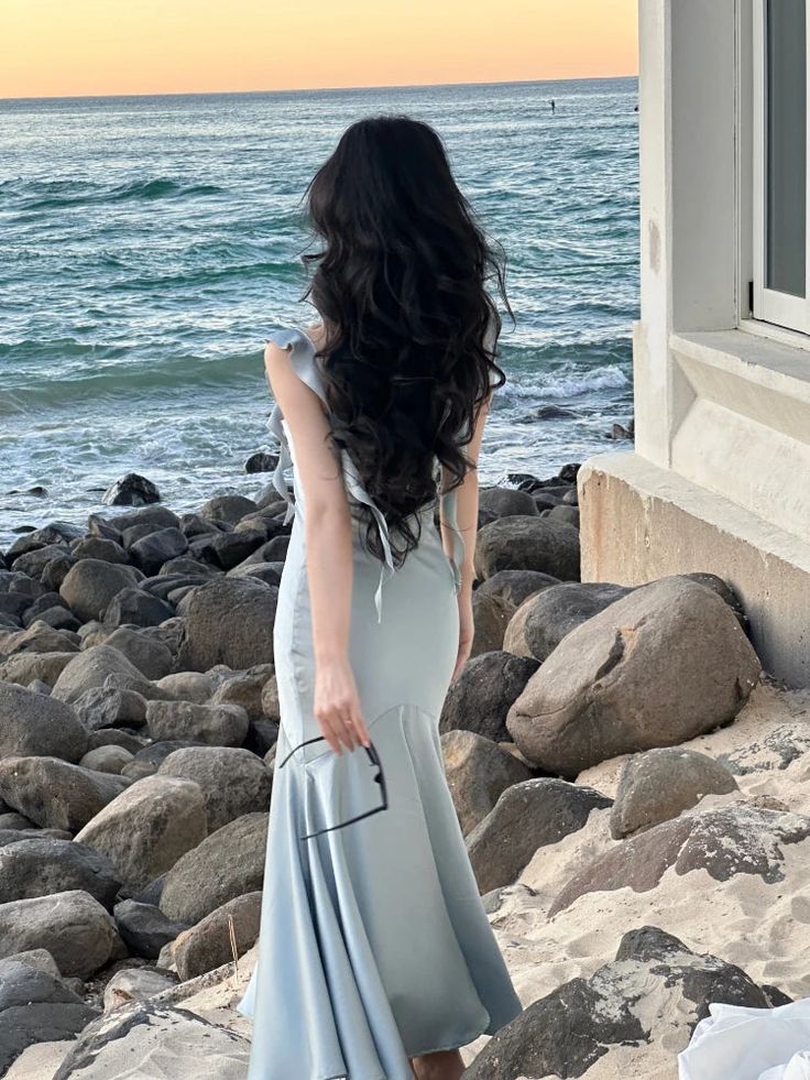 Vintage Elegant Satin Strap Midi Dress Women Summer Casual Party Dress