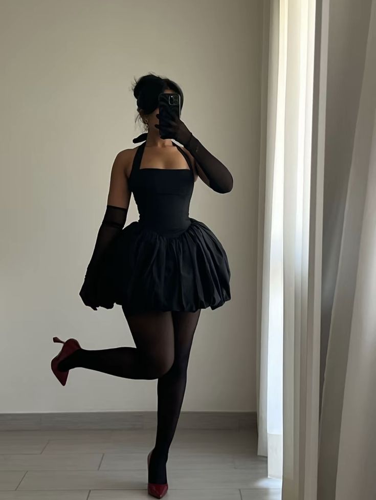 A Line Black Halter Birthday Outfit Short Evening Dress Cocktail Dresses Short Party Dress