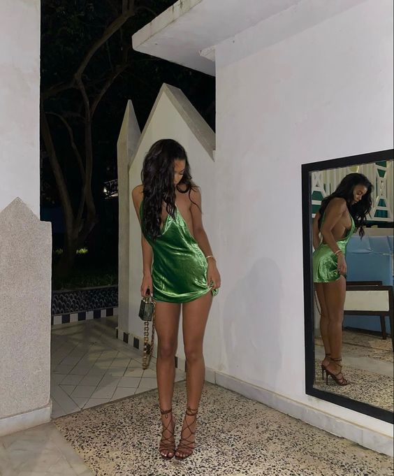 Women Green Short Prom Dress Homecoming Party Dress
