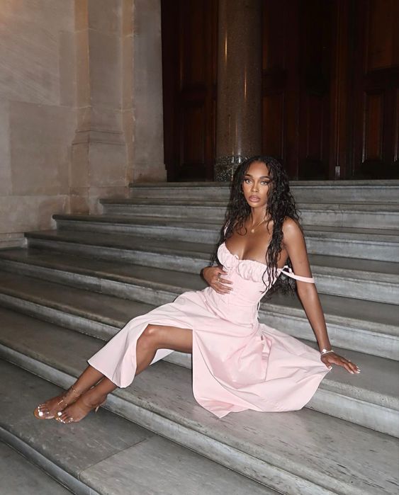 Princess A Line Pink Prom Evening Party Dress