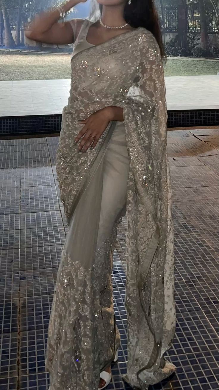 Silver Gray Long Evening Gowns, Party Prom Dress