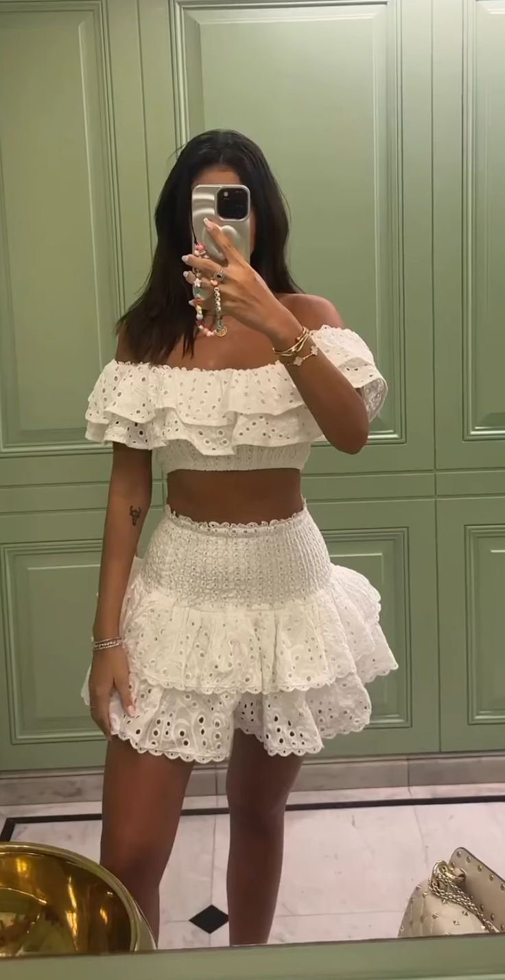 White Lace Two Piece Short Evening Dress Cocktail Dresses Short Party Dress