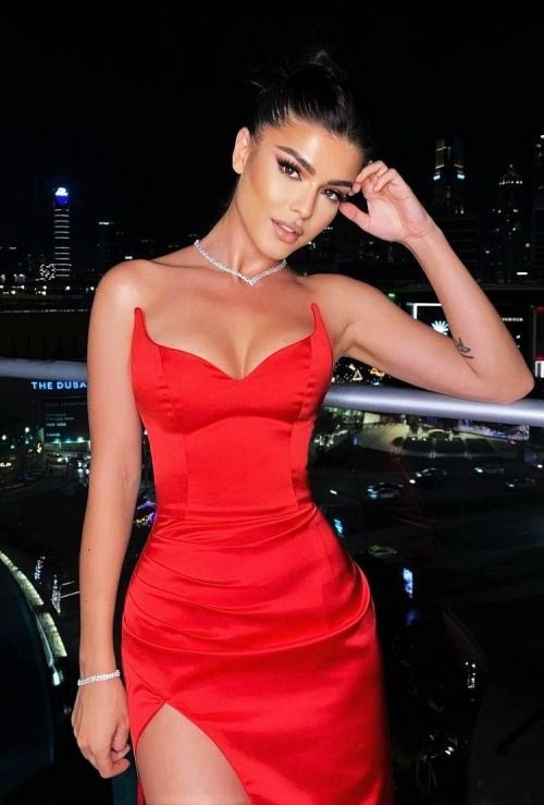 Red strapless sexy party evening dress
