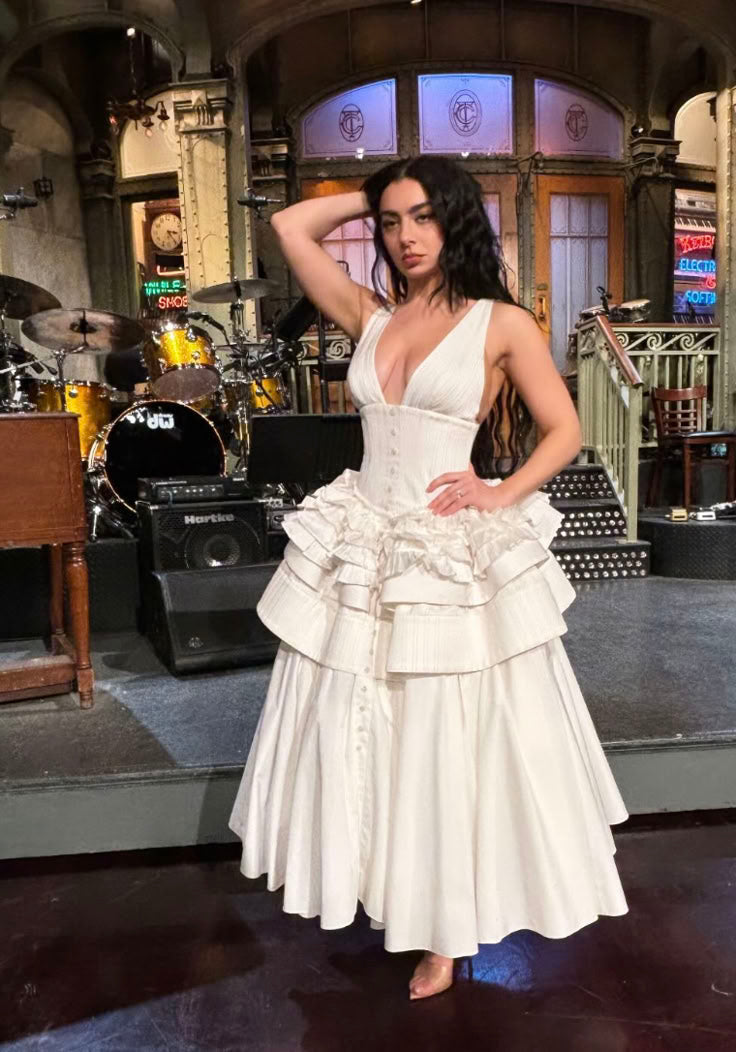 A Line White Sexy Evening Dress Ankle Length Prom Dresses