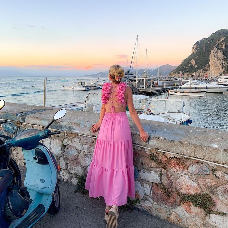 A Line V Neck Open Back Pink Floral Long Prom Dresses, Long Pink Tulle Formal Graduation Evening Dresses