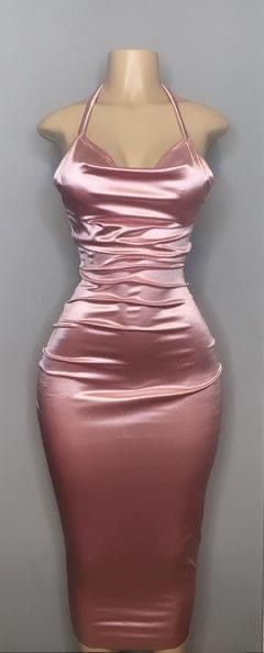 Elegant Pink Halter Prom Dresses, Fashion Party Dress