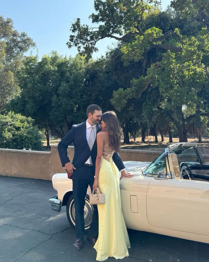 Yellow Straps Prom Dresses, Evening Dress Floor Length Party Gowns