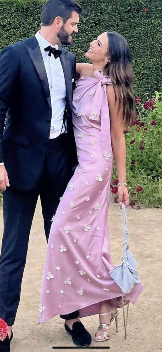 Shoulder straps sleeveless prom evening dress