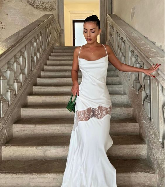 Women Sexy Sleeveless Backless Lace Patchwork Dress Sexy Slit Bodycon Dresses Elegant Party Long Formal Dress