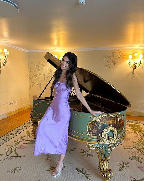 Lilac Simple Party Dress, Evening Dress