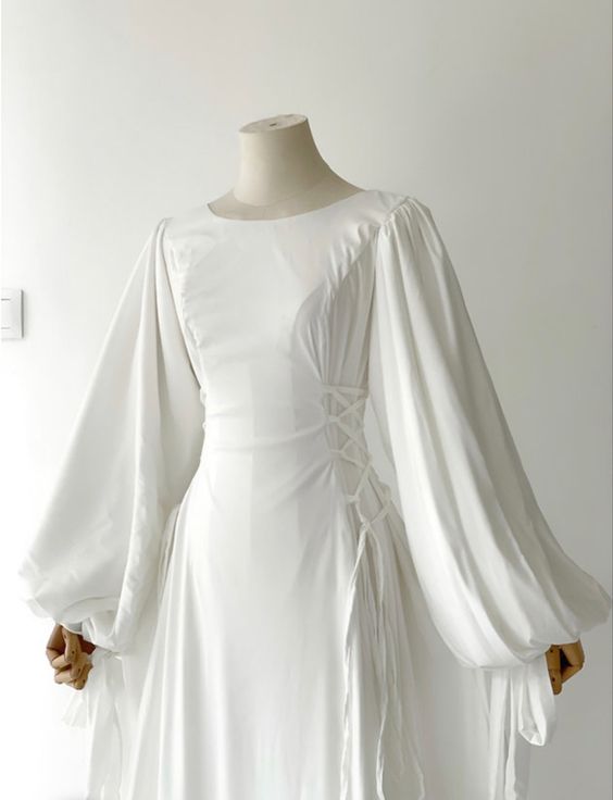 A line Long Prom Dress, Unique Evening Dress