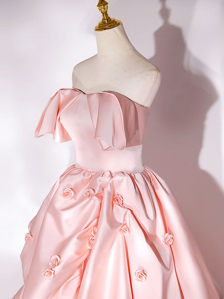 Sweep Train Satin Long Prom Dress, Formal Evening Dresses
