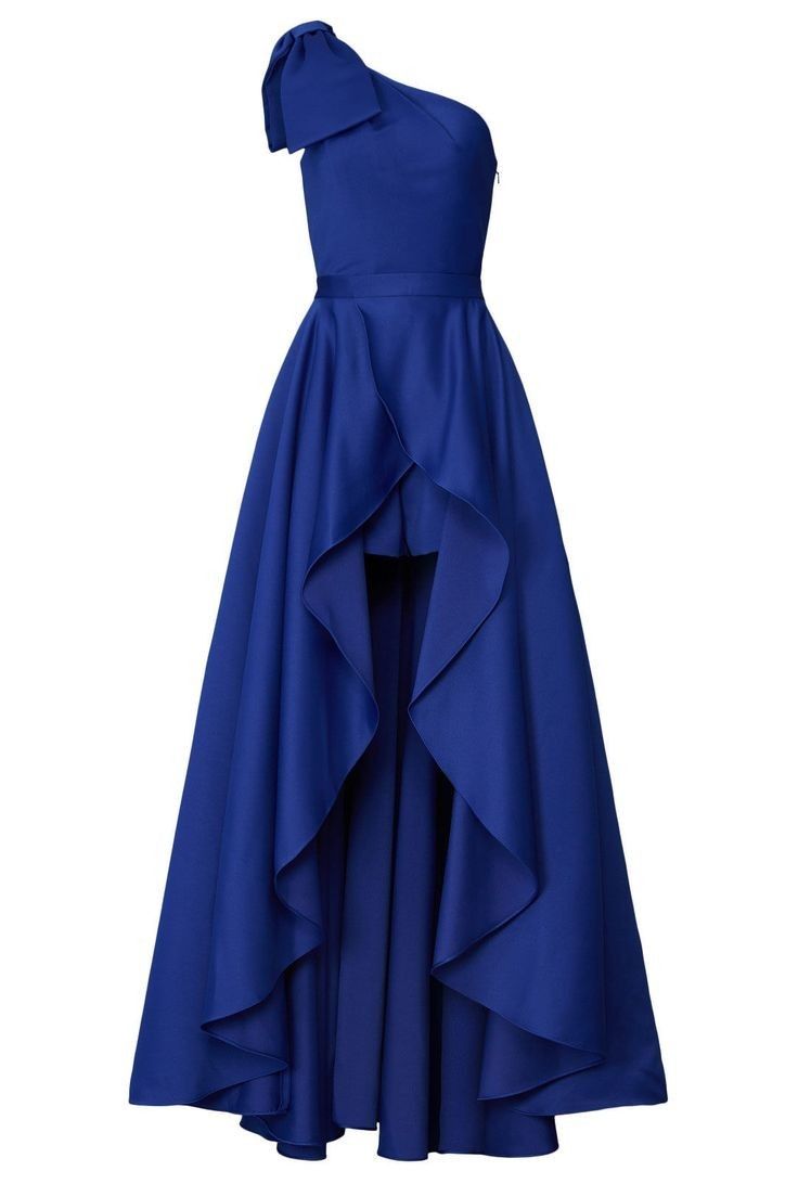 Elegant Formal Dress One Shoulder High Low Evening Party Dress