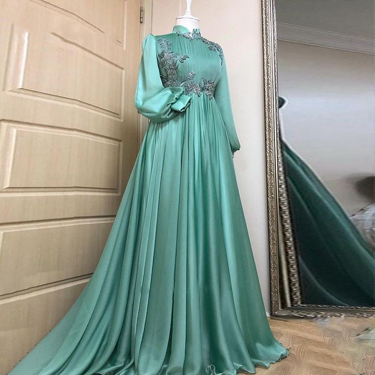 Prom Dresses, Applique Formal Gown Long Sleeves Prom Dress Women Party Dresses