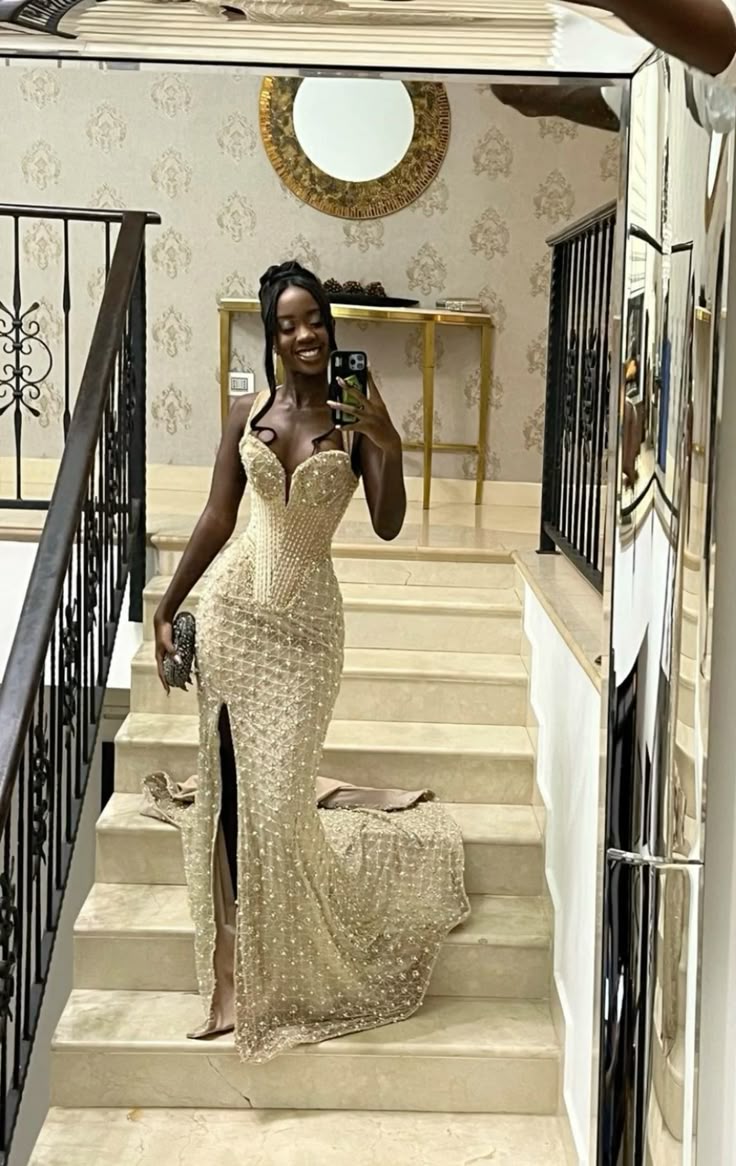 Mermaid Long Prom Dress Evening Party Dresses With Slit