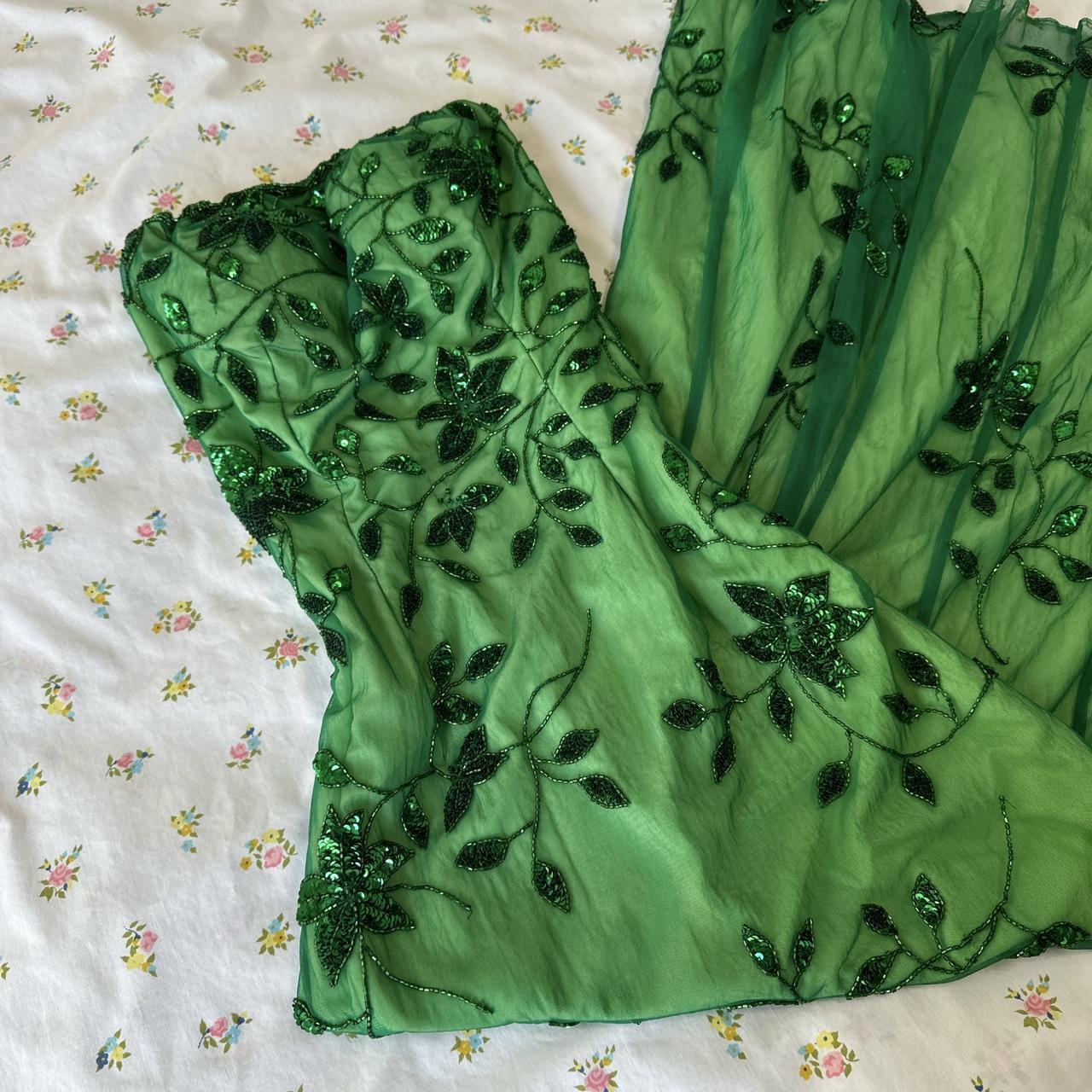 Vintage Women's Green Prom Dress Formal Dress Evening Party Dresses