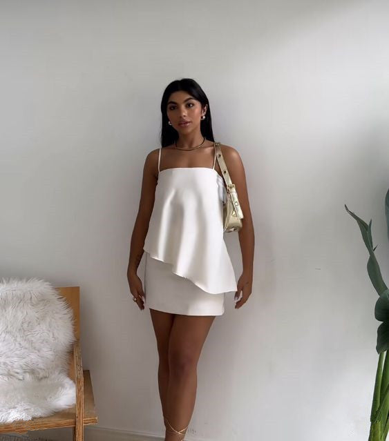 White cocktail dress party dress Homecoming Dress