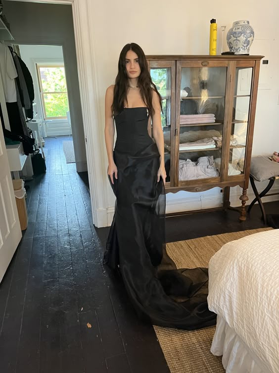 Charming Black Prom Dress, Black Evening Dress