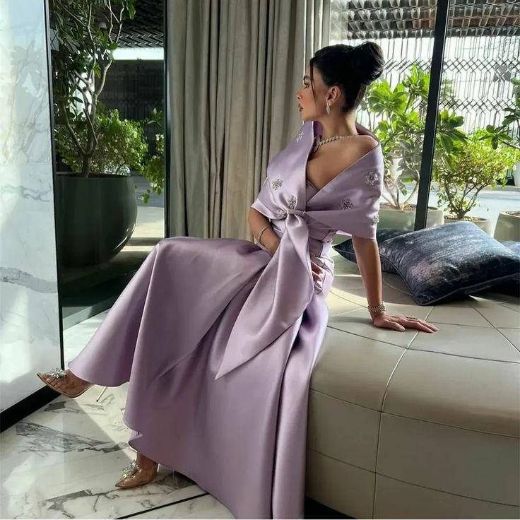 Elegant Satin Evening Dress for Women 2 Piece Strapless Formal Dresses