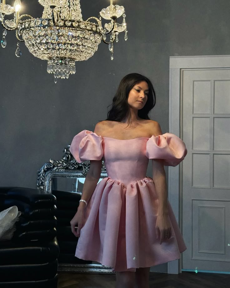 A Line Pink Short Evening Dress Cocktail Dresses Short Party Dress