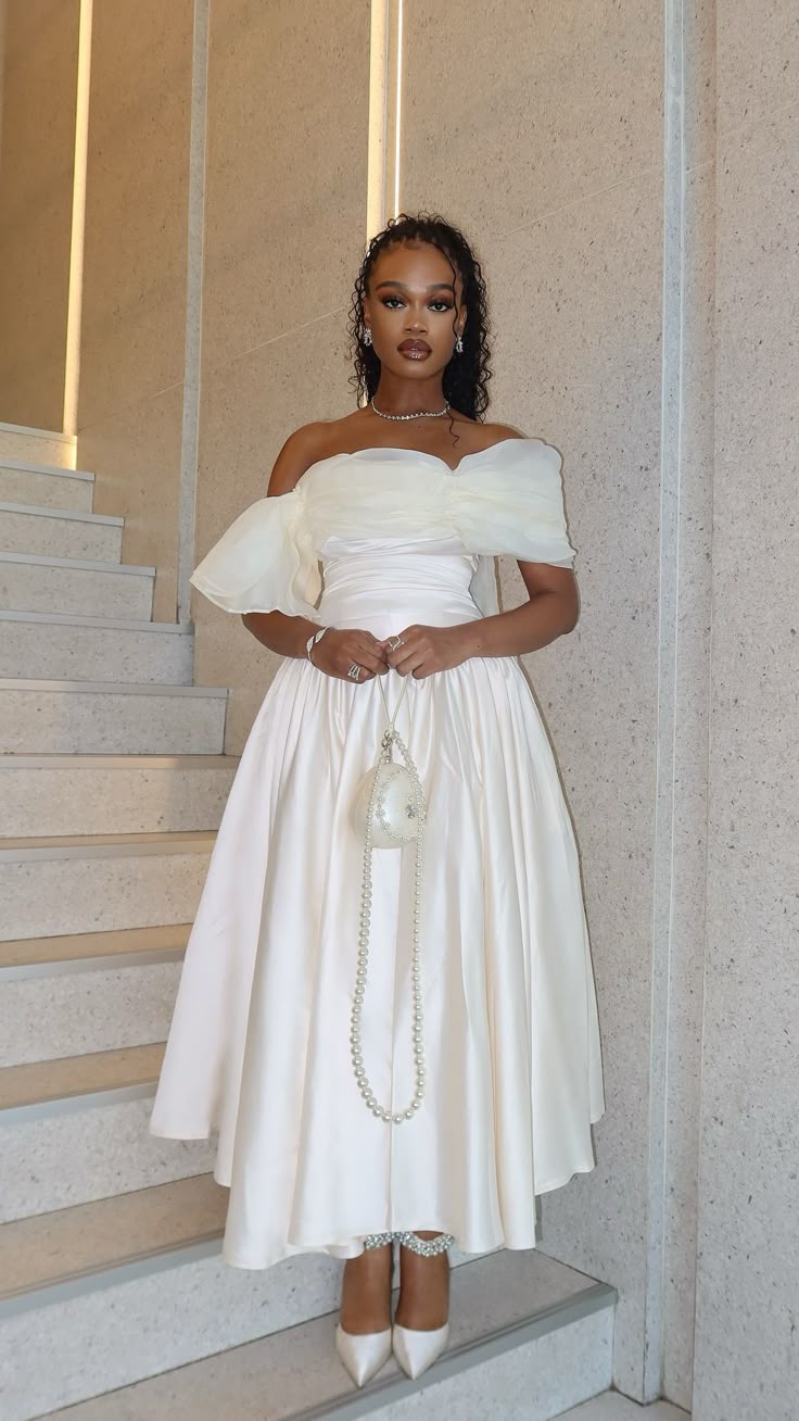 Ivory Off Shoulder Evening Dress New Arrive Prom Dresses