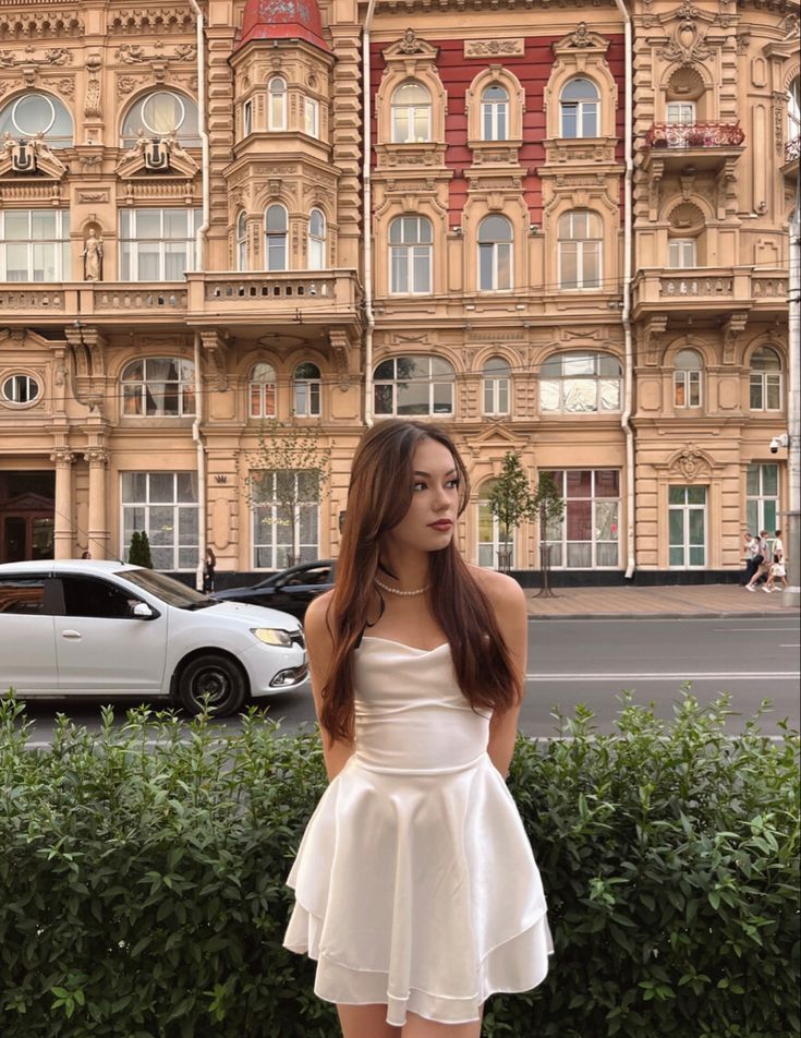 A Line White Simple Short Prom Dress Birthday Party Dress Homecoming Dress