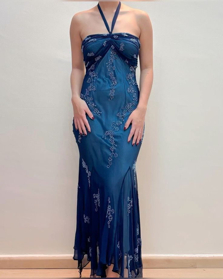 Halter Long Prom Party Dress Evening Gown