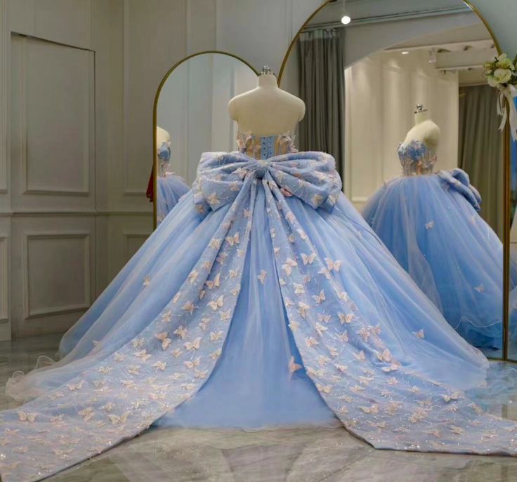 Ball Gown Prom Dresses, Princess Prom Dresses, Sweet 16 Dresses, Quinceanera Dresses, Blue Prom Dresses