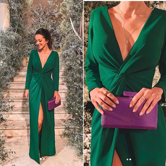 Elegant Green Evening Dresses Prom Formal Dress for Women