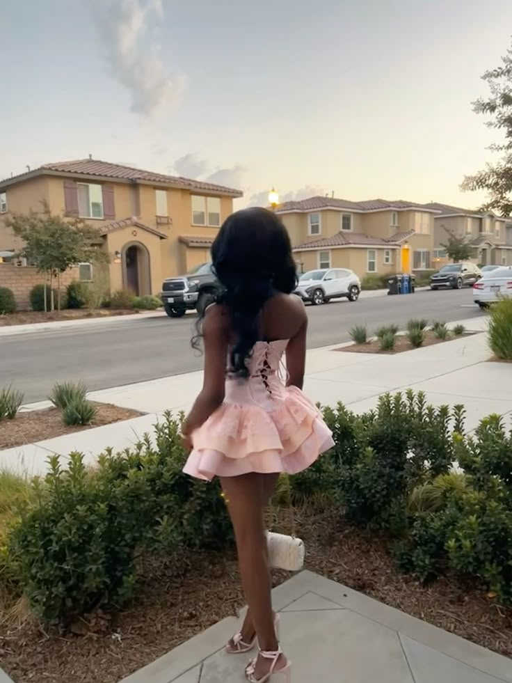 Pink Strapless Birthday Dress Pink Homecoming Dress Short Party Dress
