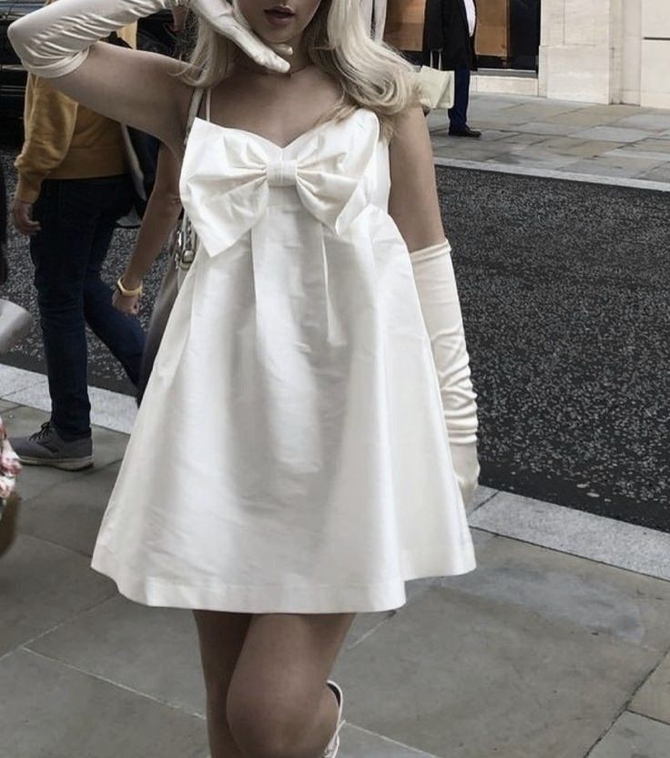 White Homecoming Dress Short Party Dress