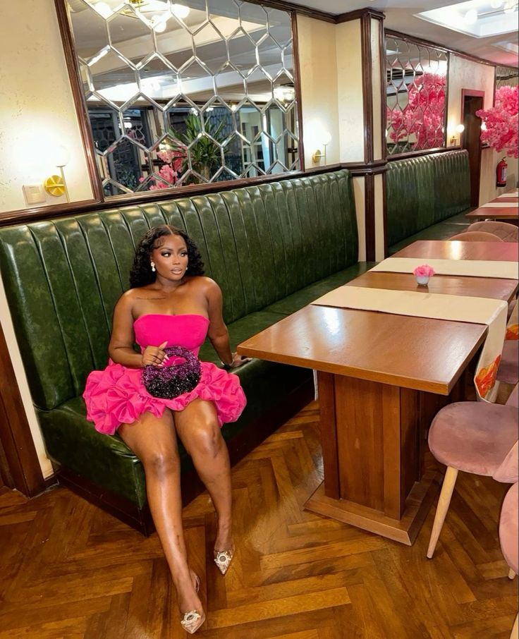 strapless cocktail dresses for girls short prom dresses,ruffle bottom african mini dress,birthday party dress,hot pink little dress