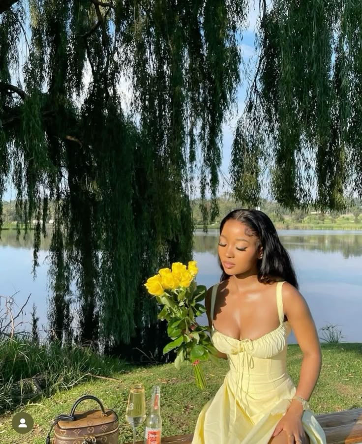 A Line Yellow Prom Dress, Evening Dress