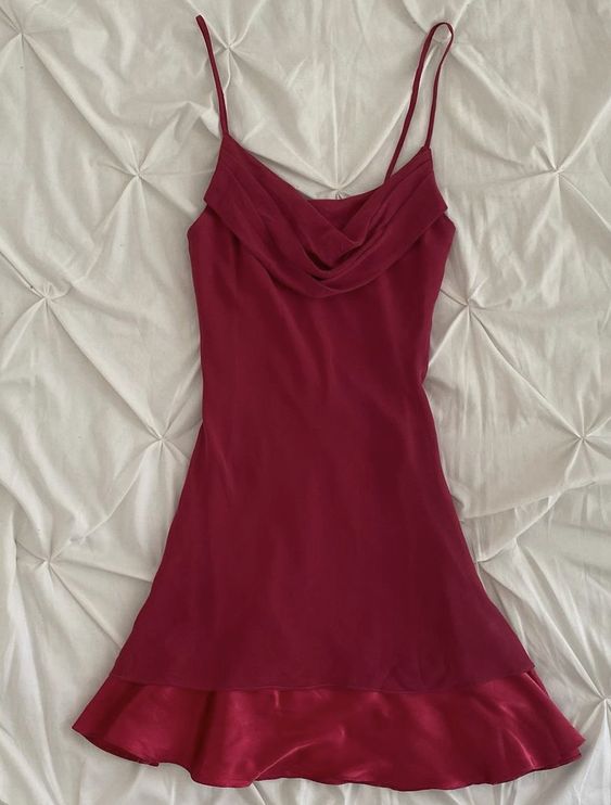 Fashion Burgundy Dress Women Sexy Spaghetti Strap Short Prom Dresses