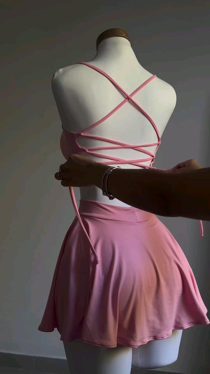 Pink Two Piece Birthday Outfit Short Evening Dress Cocktail Dresses Short Party Dress