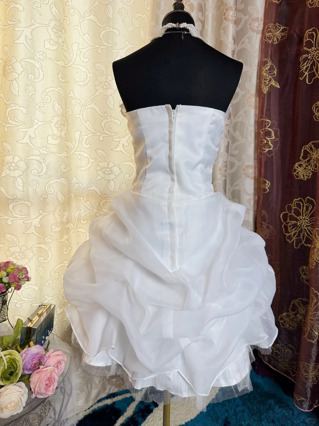 White Birthday Outfit Short Evening Dress Short Party Dress Vintage Homecoming Dress