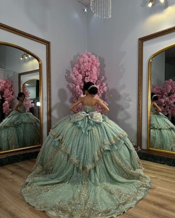A line sage quinceanera dress for girls, birthday party dresses sweet 16 dresses