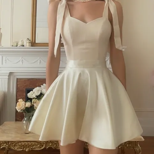 Elegant Straps A line Party Dress Homecoming Dresses
