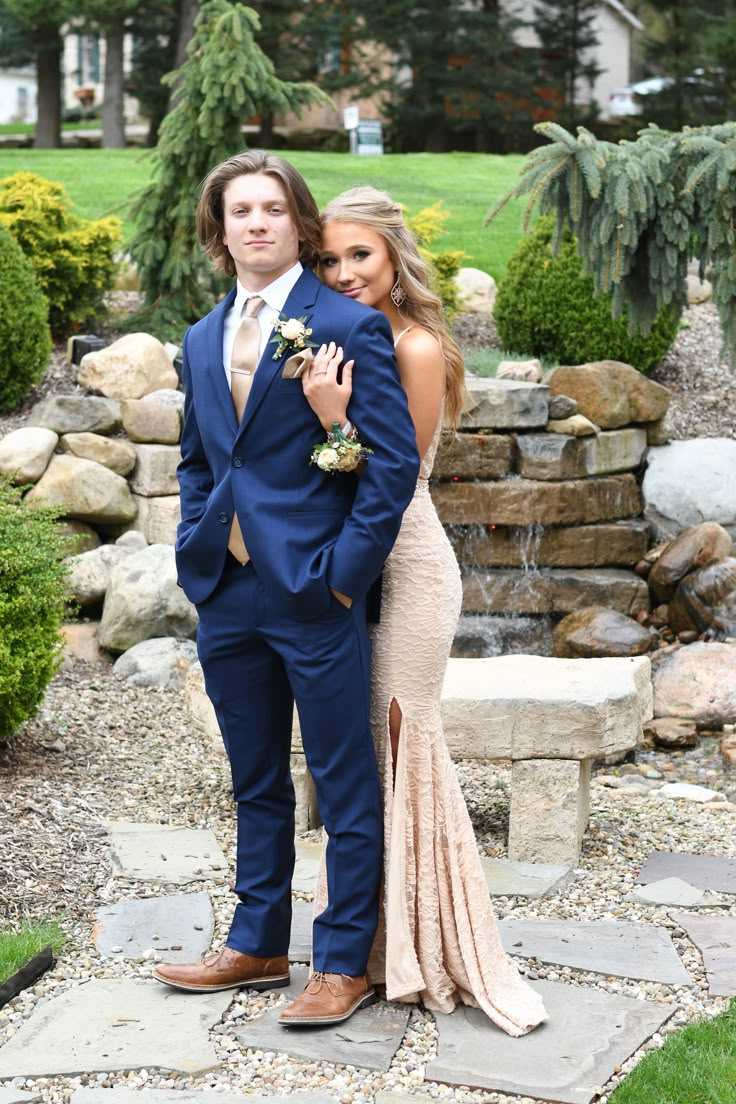 Trendy Two Piece Mermaid Prom Dress,Lace Evening Dress