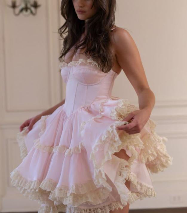 Pretty Pink Strapless Sweetheart Neck A Line Birthday Outfits Short 8th Grade Homecoming Dress