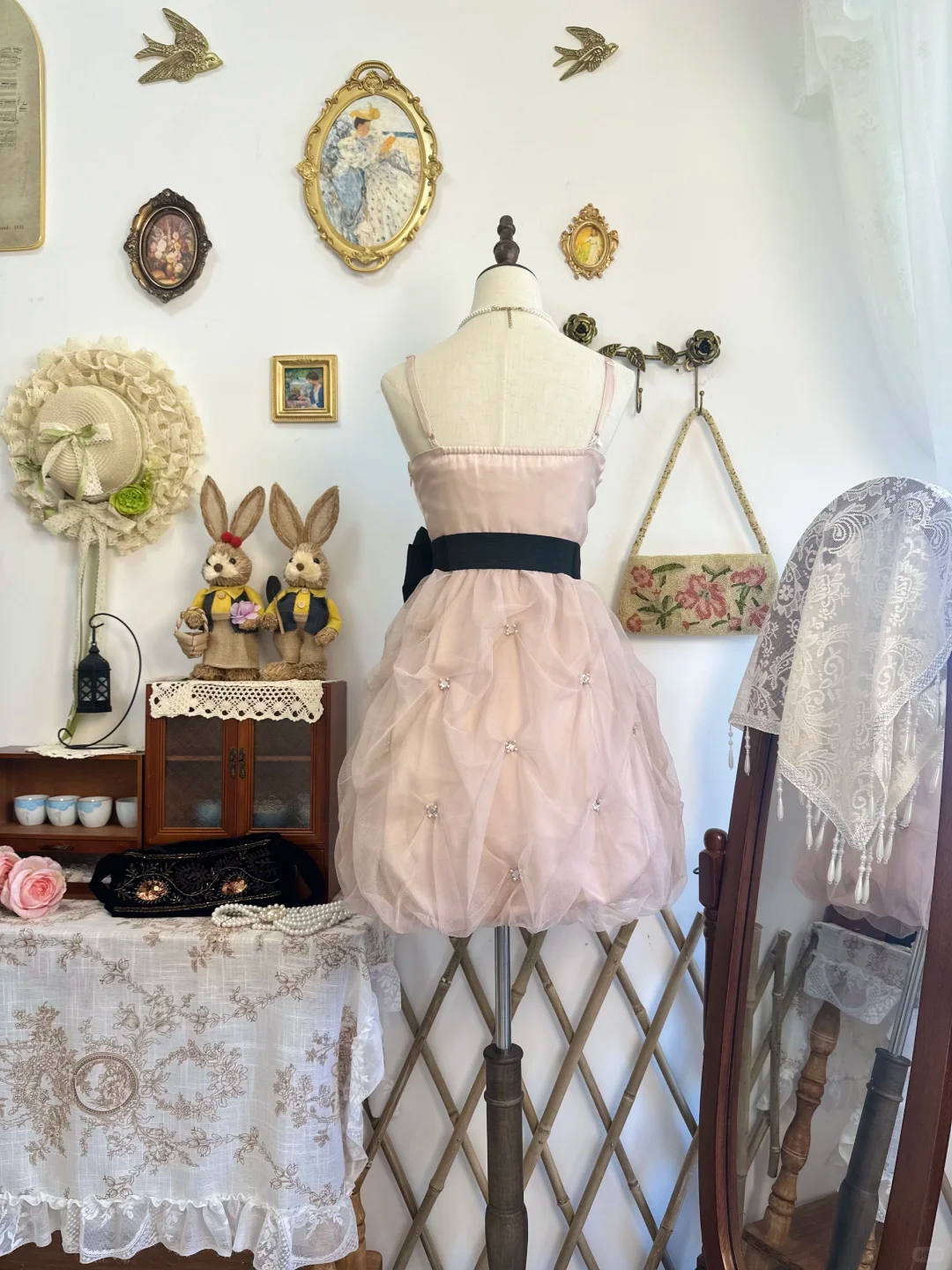 Simple Spaghetti Straps Blush Pink Satin Tulle Short Homecoming Dress Birthday Outfits