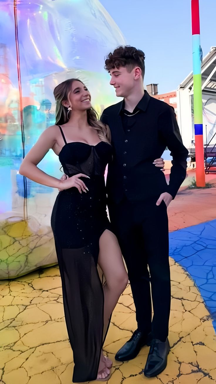 Sexy Black Tulle Beaded Evening Dress,Spaghetti Straps Slit Prom Dress