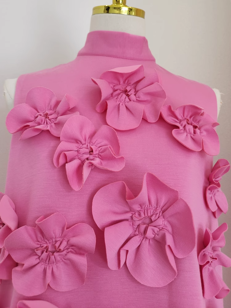 Cute A line High Neckline Pink Satin Short Homecoming Dresses Birthday Outfits