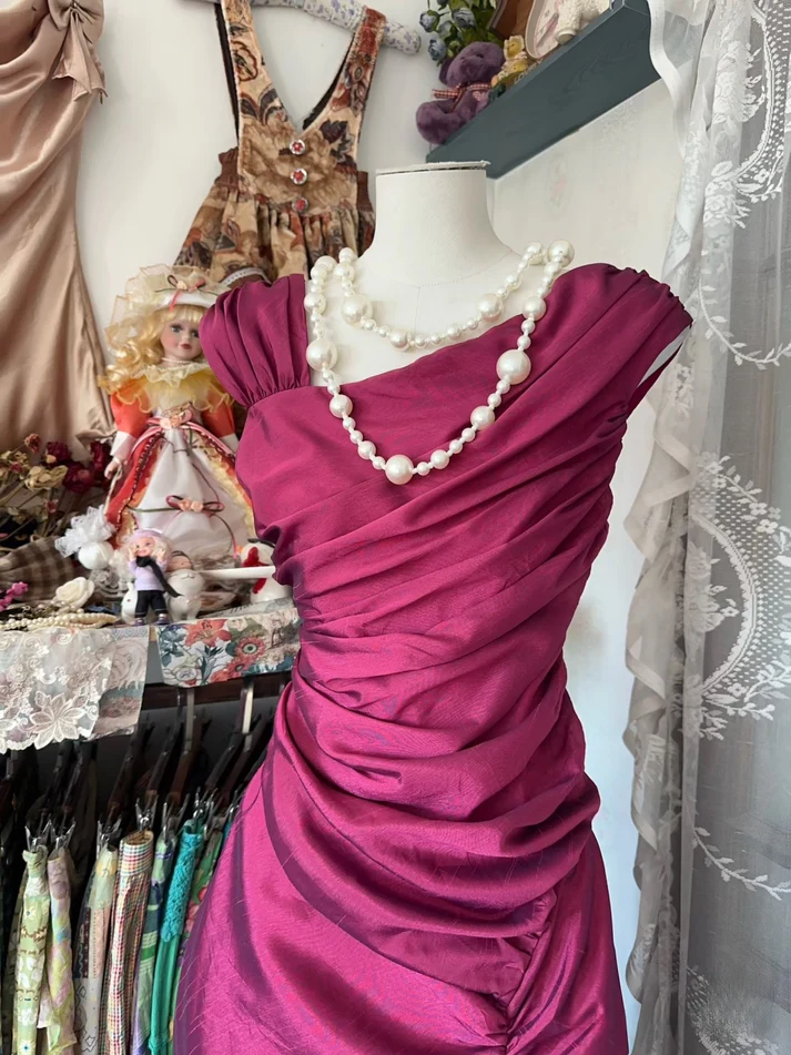 Classy Satin Mermaid Prom Evening Dress,Long Party Gown