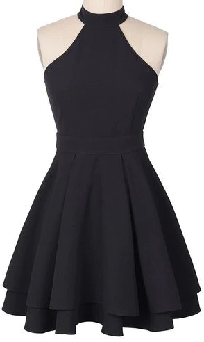 A-Line Homecoming Dress, Sleeveless Chiffon Short Party Dress