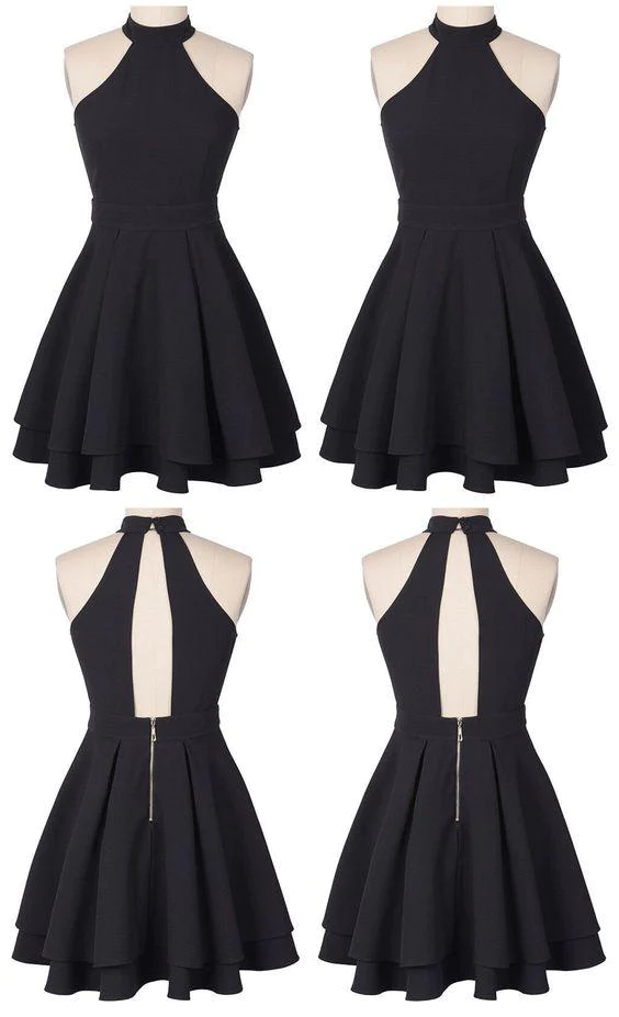 A-Line Homecoming Dress, Sleeveless Chiffon Short Party Dress