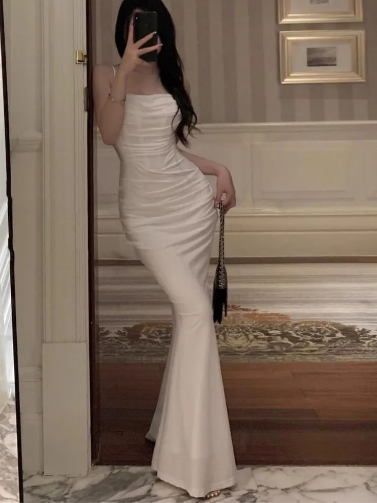 Elegant Sexy Bodycon Mermaid Dress Fashion Straps Evening Party Dress
